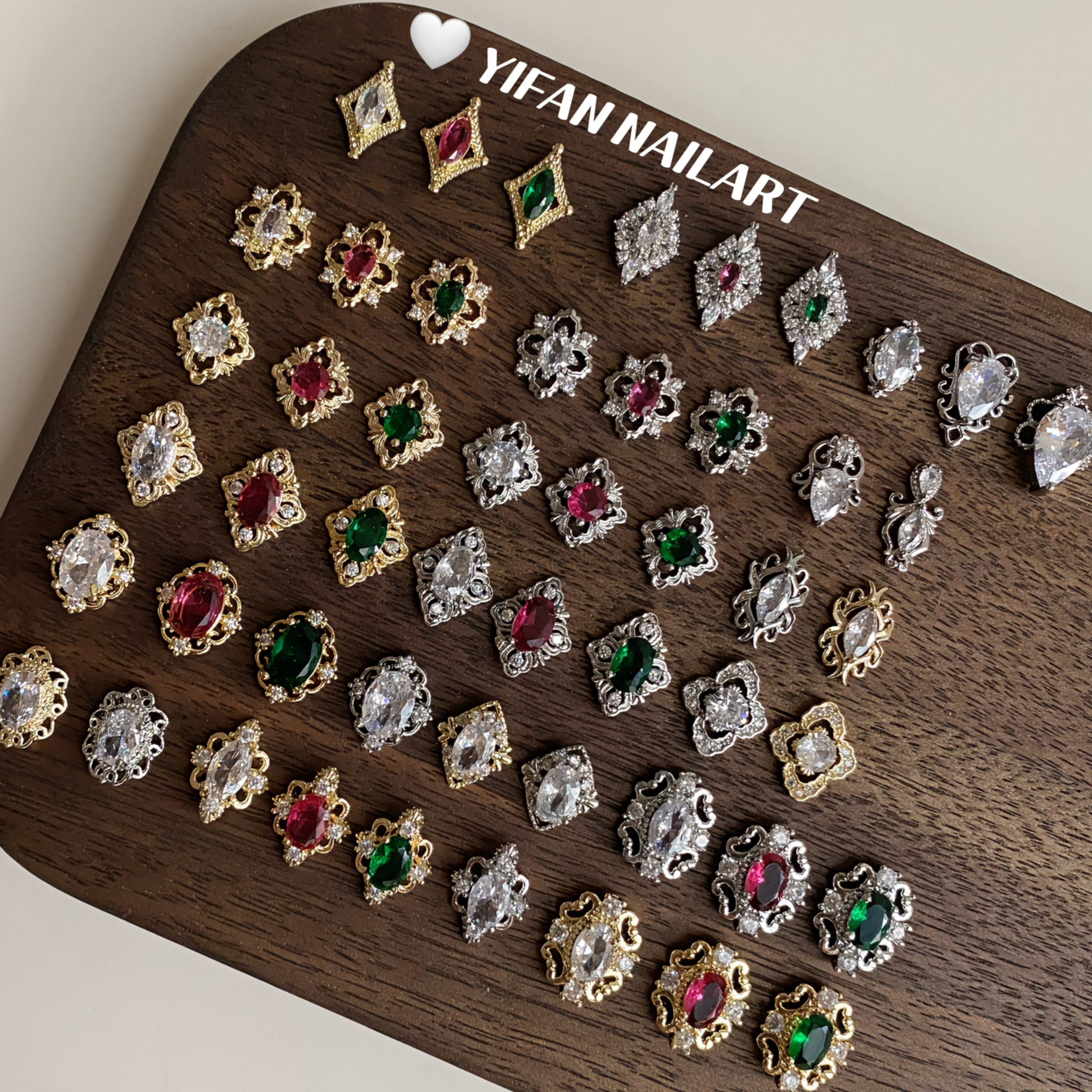 YIFANNAIL【老钱风】富贵版布契拉提锆石 复古宝石美甲饰品R98,淘宝优惠券,粉丝福利购,淘宝优惠卷