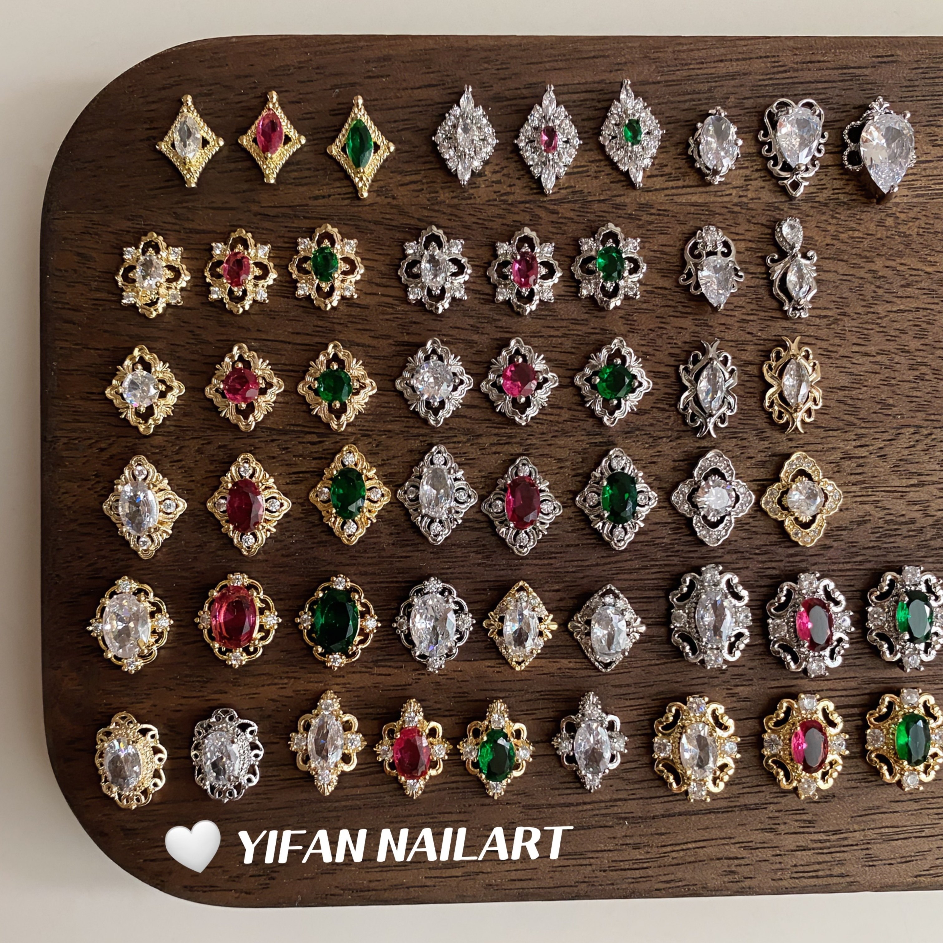 YIFANNAIL【老钱风】富贵版布契拉提锆石 复古宝石美甲饰品R98,淘宝优惠券,粉丝福利购,淘宝优惠卷