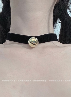 今晚不睡觉铃铛牵引项圈女颈带禁欲系颈带女性感纯欲拍照饰品脖环