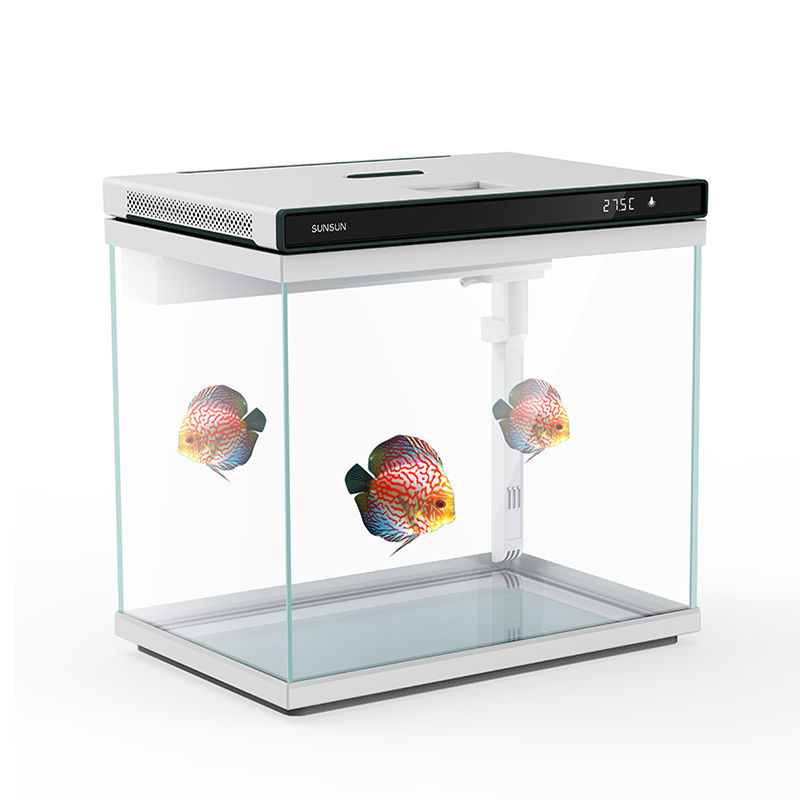 森森金鱼缸客厅小型超白玻璃免换水生态造景桌面智能一体式水族箱 - 图3