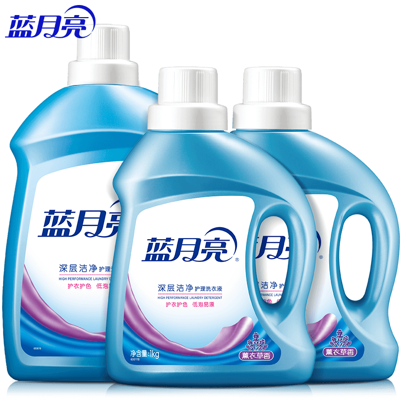 蓝月亮5kg香味持久护理3瓶洗衣液 博润天成家居常规洗衣液