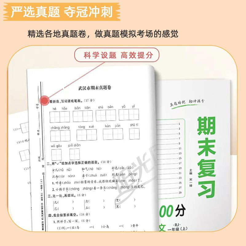 阳光同学期末复习卷冲刺100分一年级上册二年级上三四五六语文数学英语全套人教版苏教版同步各地真题卷期末试卷测试卷