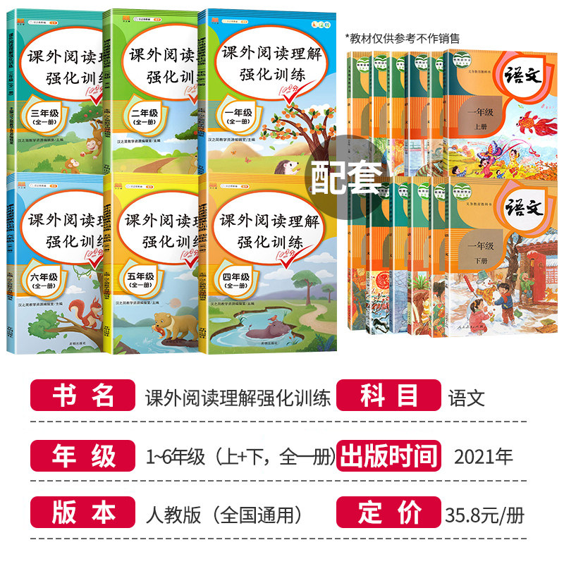 小学语文阅读理解专项训练书人教版 一年级二年级四年级五 六上册下册三年级课外阅读理解强化训练题每日一练技巧老师推荐书籍必读