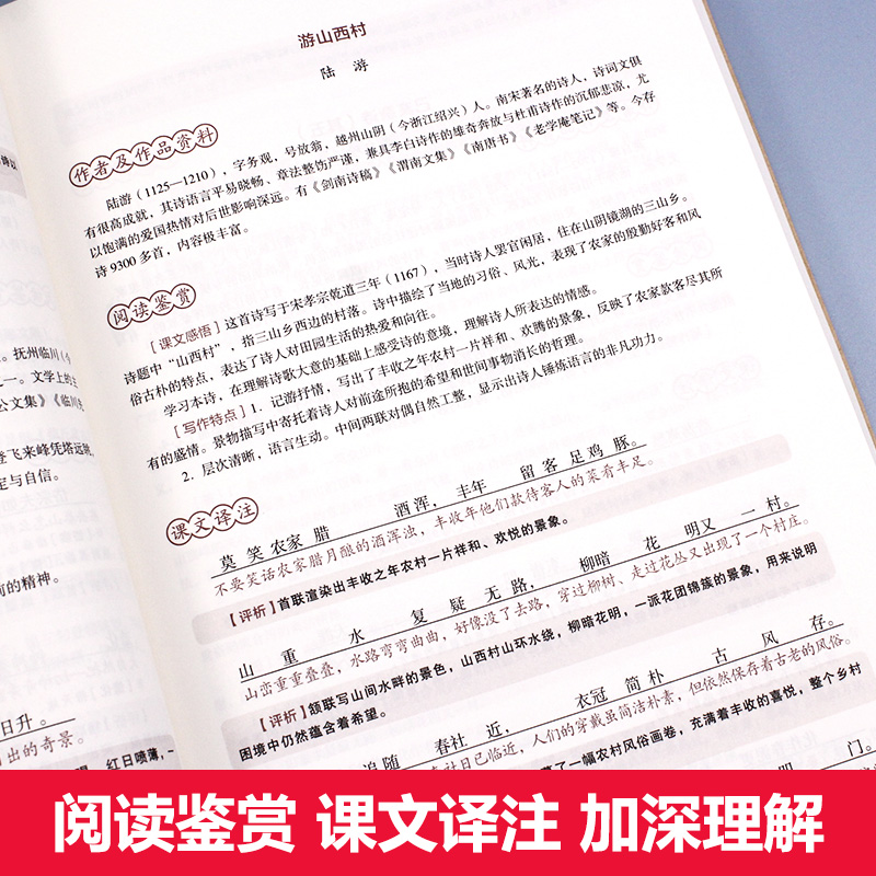 全套2册初中必背古诗文138篇+文言文全解一本通完全解读中学生初一初二初三古诗词文言文必背篇目译注与赏析阅读训练七八九年级zj - 图2