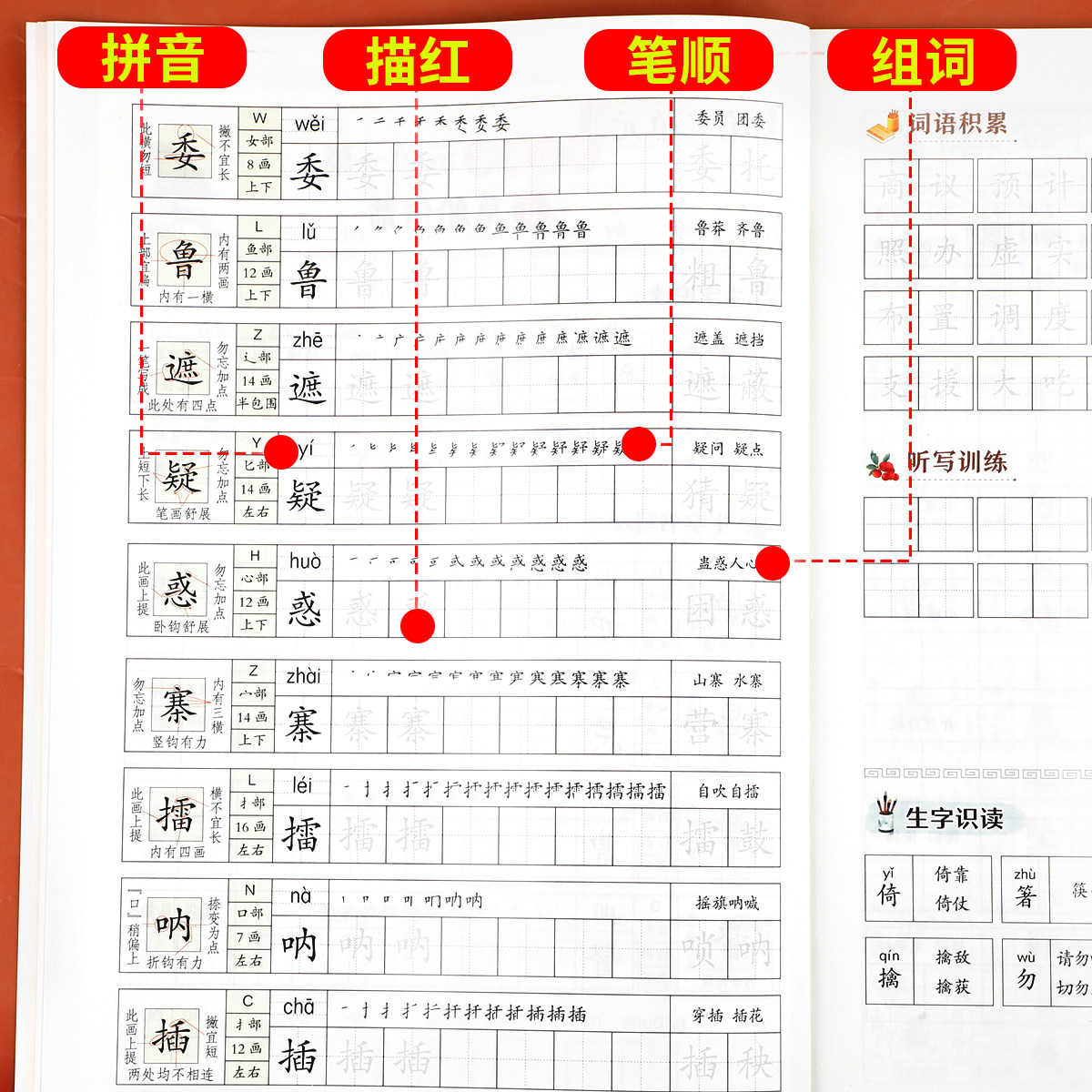 2026新版 五年级下册练字帖语文同步字帖人教版小学生五下教材课文生字硬笔书法练习笔顺楷书正楷练字本写字贴5下学期每日一练部编