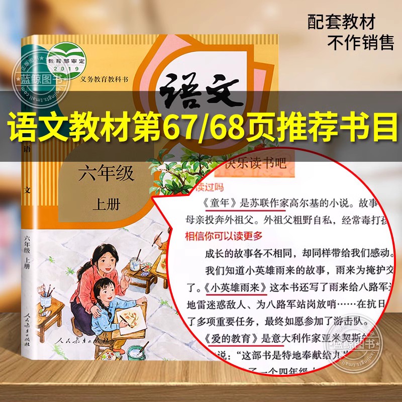 7册 小学六年级课外书必读小英雄雨来正版童年书高尔基爱的教育鲁滨逊漂流记爱丽丝漫游奇境记快乐读书吧上下册老师推荐经典书目四 - 图0