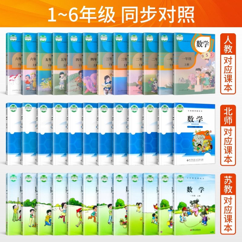 口算大通关三年级上册下册数学人教版苏教一年级二年级四五六小学思维训练同步练习册计算速算天天练53每天100道 口算题卡北师大版