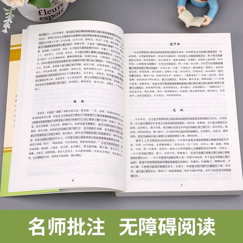 【老师推荐】聊斋志异蒲松龄原著正版罗刹海市完整未删减文言文版带注释白话文九年级上册课外阅读文学名著小学生初中生必读书-图2