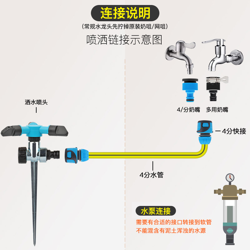 雾化喷头草坪园艺绿化喷雾器浇花浇水神器喷水器农用灌溉喷灌喷头-图3