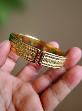 云南大理纯铜手镯黄铜镯子时尚饰品民族风镯子