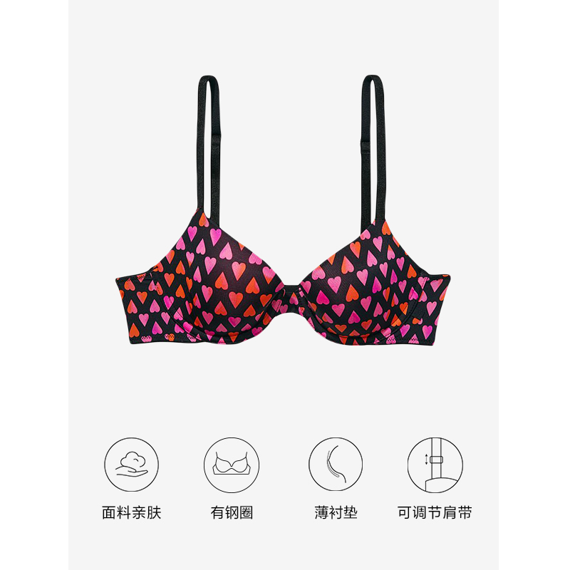 直降114|維密 光面裸感無痕薄襯墊3/4罩杯文胸內衣女夏季薄款_VICTORIA'S SECRET官方旗艦店_女士內衣/男士內衣/家居服