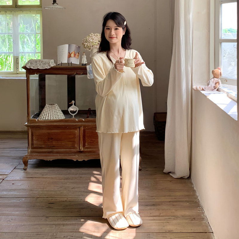 带胸垫秋衣秋裤套装月子秋冬打底德绒孕妇睡衣产后哺乳产妇待产服,淘宝优惠券,粉丝福利购,淘宝优惠卷