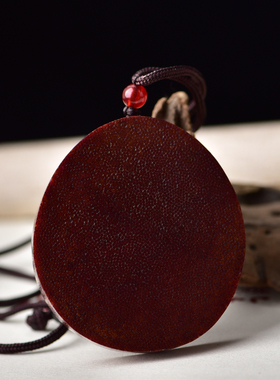 天然披毛犀吊坠平安无事牌护身