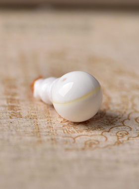 天然白贝壳三通金丝奶白玉化佛头