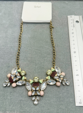 8.26青岛外贸尾货孤品瑕疵原单出口欧美复古重工复杂项链多层饰品