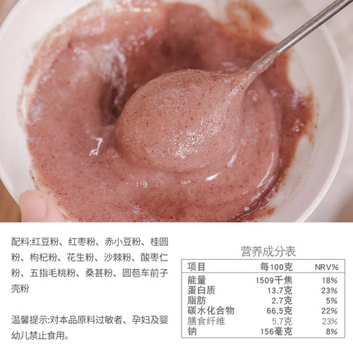 乐作｜加味五红粉 配方升级 五红+五指毛桃酸枣仁沙棘 冲饮拌酸奶 - 图1