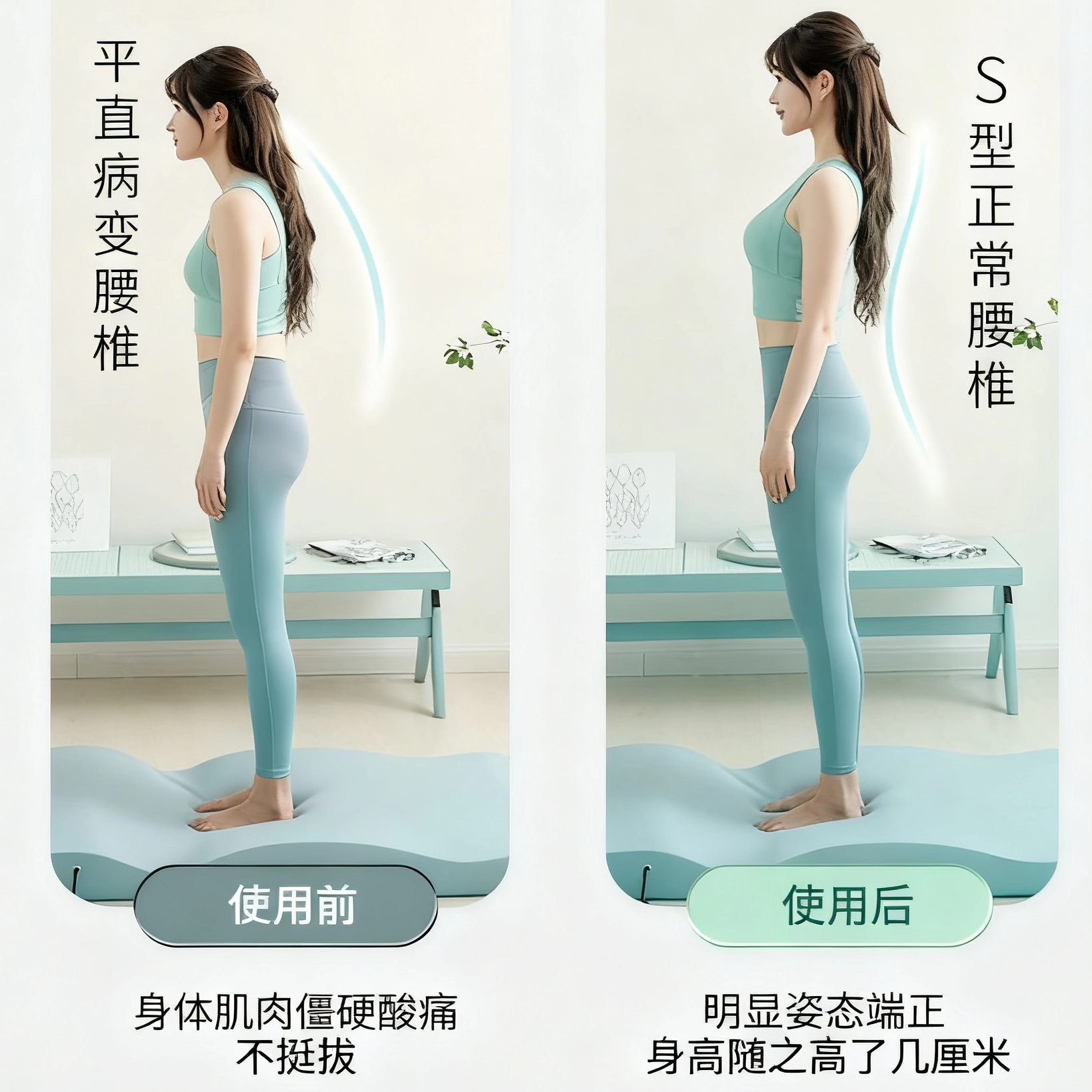 人体工程学床垫平躺睡觉神器护腰颈椎腰椎驼背垫腰枕床上腰垫久坐 - 图2