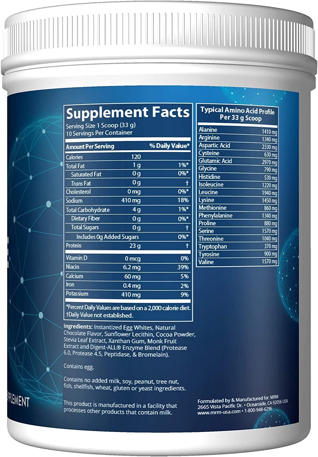 美国直邮MRM Nutrition Egg White Protein 鸡蛋蛋白粉含消化酶 - 图2