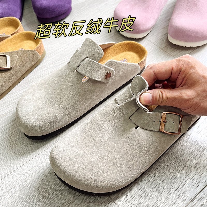 头层牛皮！葡萄牙软木！复合大底金属扣男女情侣时尚包头勃肯拖鞋,淘宝优惠券,粉丝福利购,淘宝优惠卷
