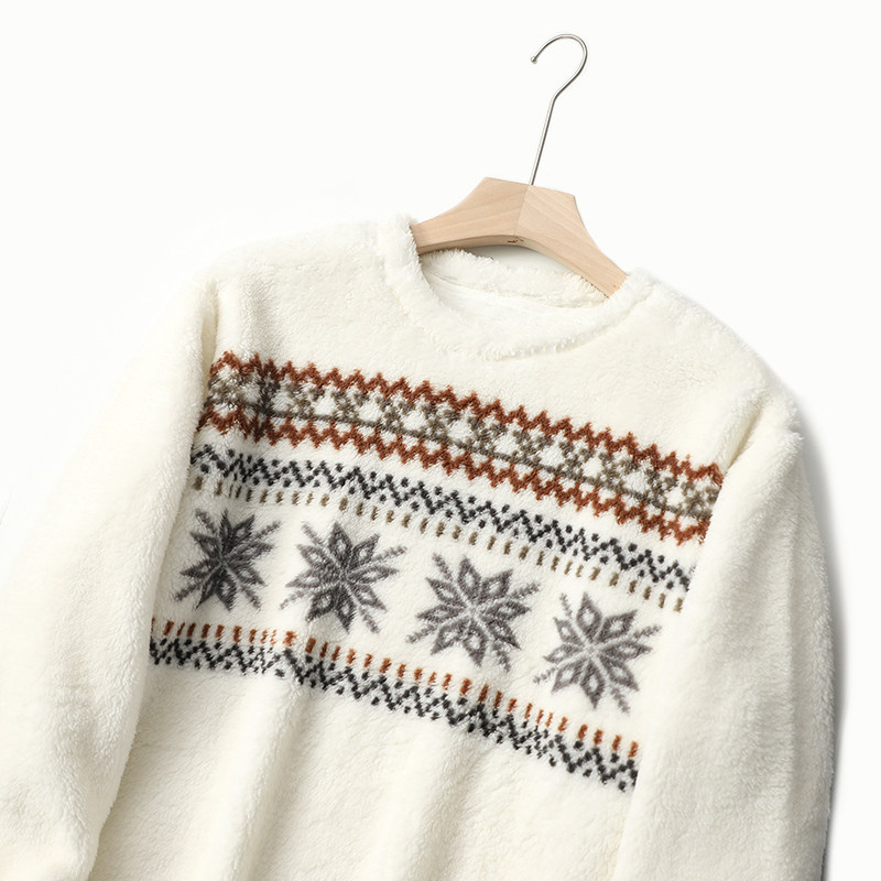 老客必入！费尔岛风！日单珊瑚绒柔软秋冬情侣睡衣家居服长袖套装,淘宝优惠券,粉丝福利购,淘宝优惠卷