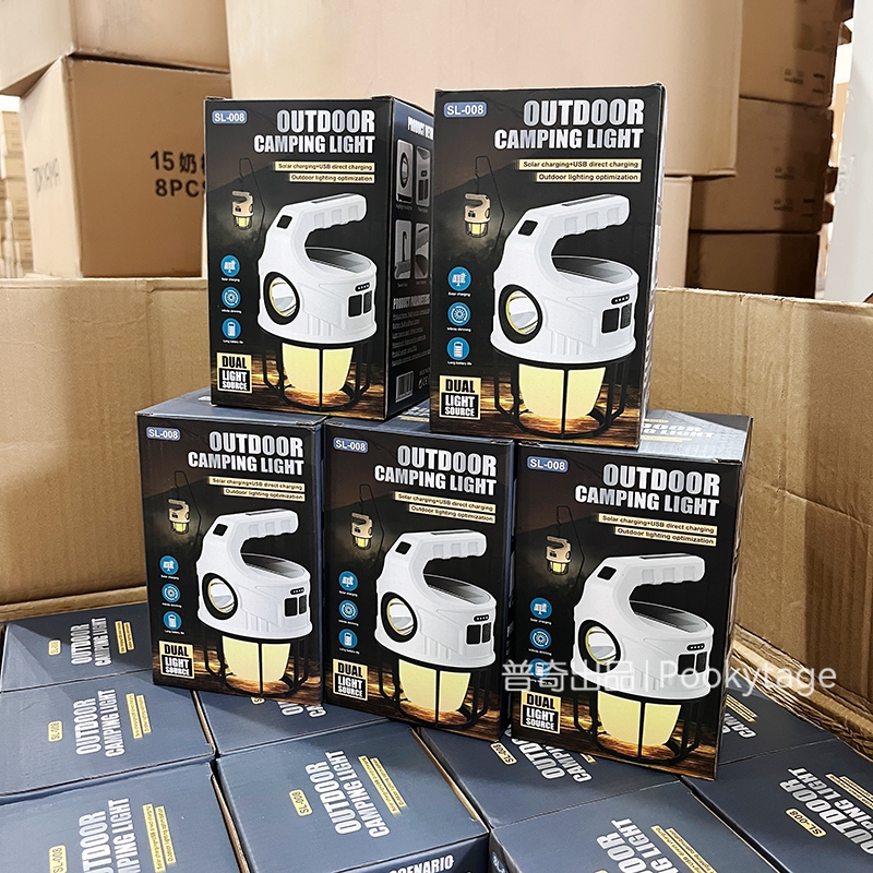 户外苾入!可给手机充电!日单太阳能超亮便携挂灯露营灯帐篷灯 - 图0