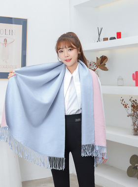 Winter Scarf Shawl Scarves Wraps双面围巾女秋冬季披肩羊绒围巾