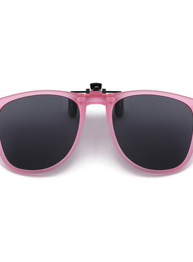 新款可折叠儿童墨镜夹片超轻防紫外线男女小孩近视眼镜夹片太阳镜