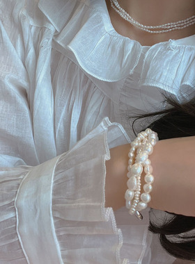 复古宫廷巴洛克珍珠多层叠带手链