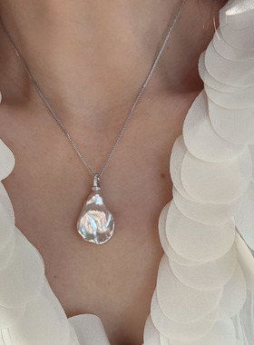 极光炫彩天然花瓣珍珠吊坠多用扣