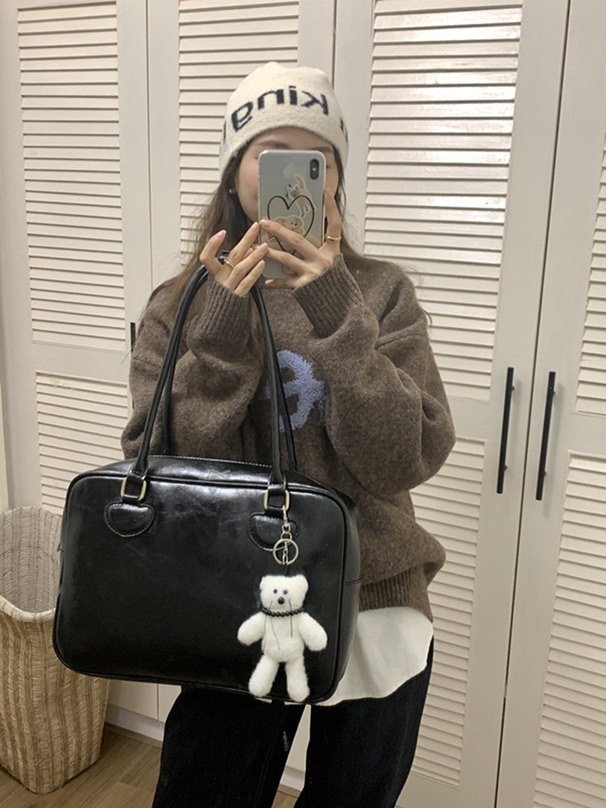 肥肥自制大容量包包女士2024新款韩国ins复古小众单肩手提托特包,淘宝优惠券,粉丝福利购,淘宝优惠卷