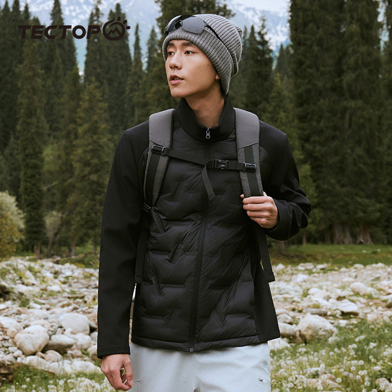 探拓户外秋冬季男女旅行保暖运动夹克外套情侣防风轻薄休闲羽绒服