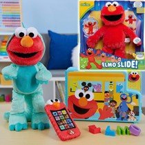 American Sesame Street Elmo English Spanish mobile phone vocal and interactive dancing plush toy paparazzi