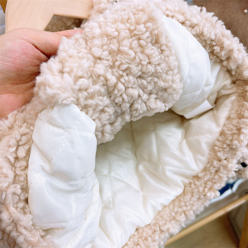 韩韩良品女童小香风夹棉外套冬季2023新款女宝宝洋气时髦秋冬上衣,淘宝优惠券,粉丝福利购,淘宝优惠卷