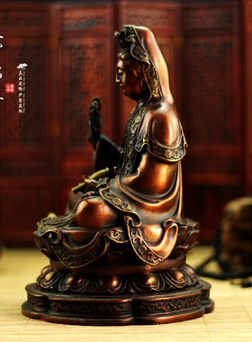 台湾祥狮纯铜佛像观世音菩萨