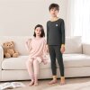 Girls' Autumn and Winter Contrast Color Warm Autumn Clothes and Autumn Pants Set