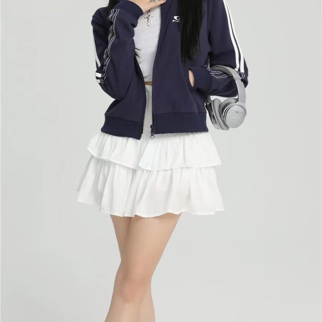 Fat mm high waist slim girl style cake skirt skirt