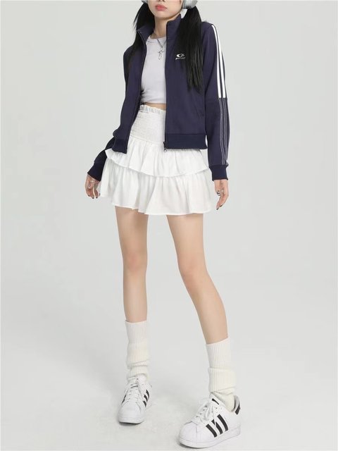 Fat mm high waist slim girl style cake skirt skirt