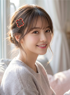 水钻发夹侧边刘海气质少女头饰