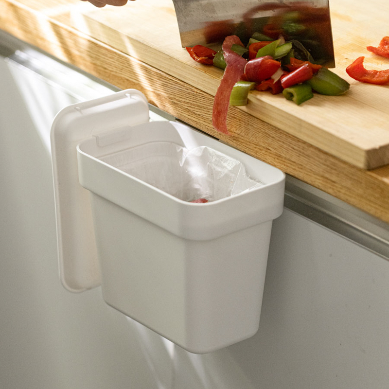 厨房垃圾桶家用卫生桶橱柜门垃圾桶塑料壁挂厨余专用垃圾筒大小号 - 图2