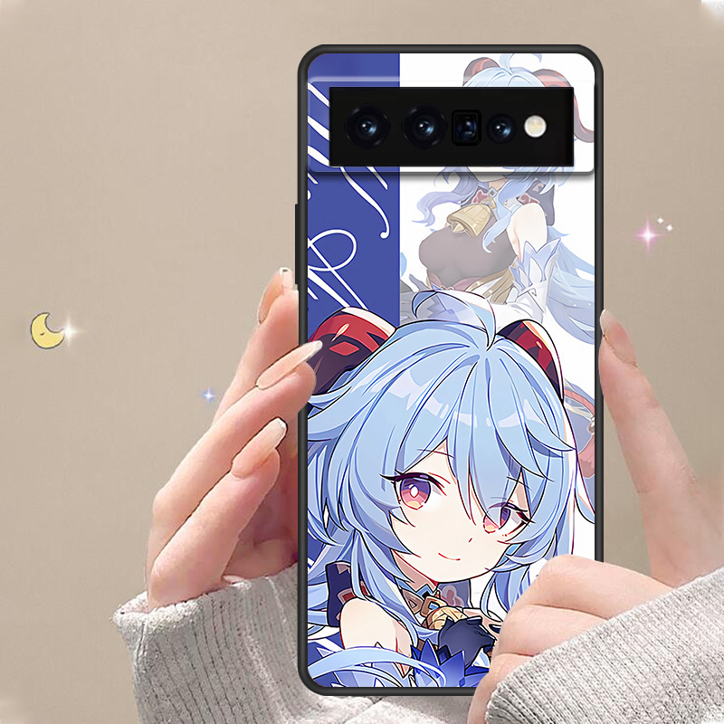 适用于谷歌Pixel 6Pro手机壳卡通防摔8Pro二次元原神创意Q版可爱7Pro时尚5a简约4XL高颜值男女款定制保护套 - 图2