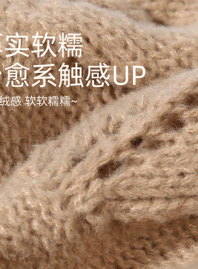 CACUSS帽子女秋冬加厚保暖针织帽