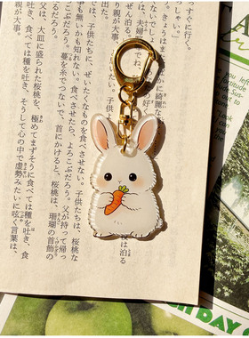 原创兔兔亚克力迷你钥匙扣