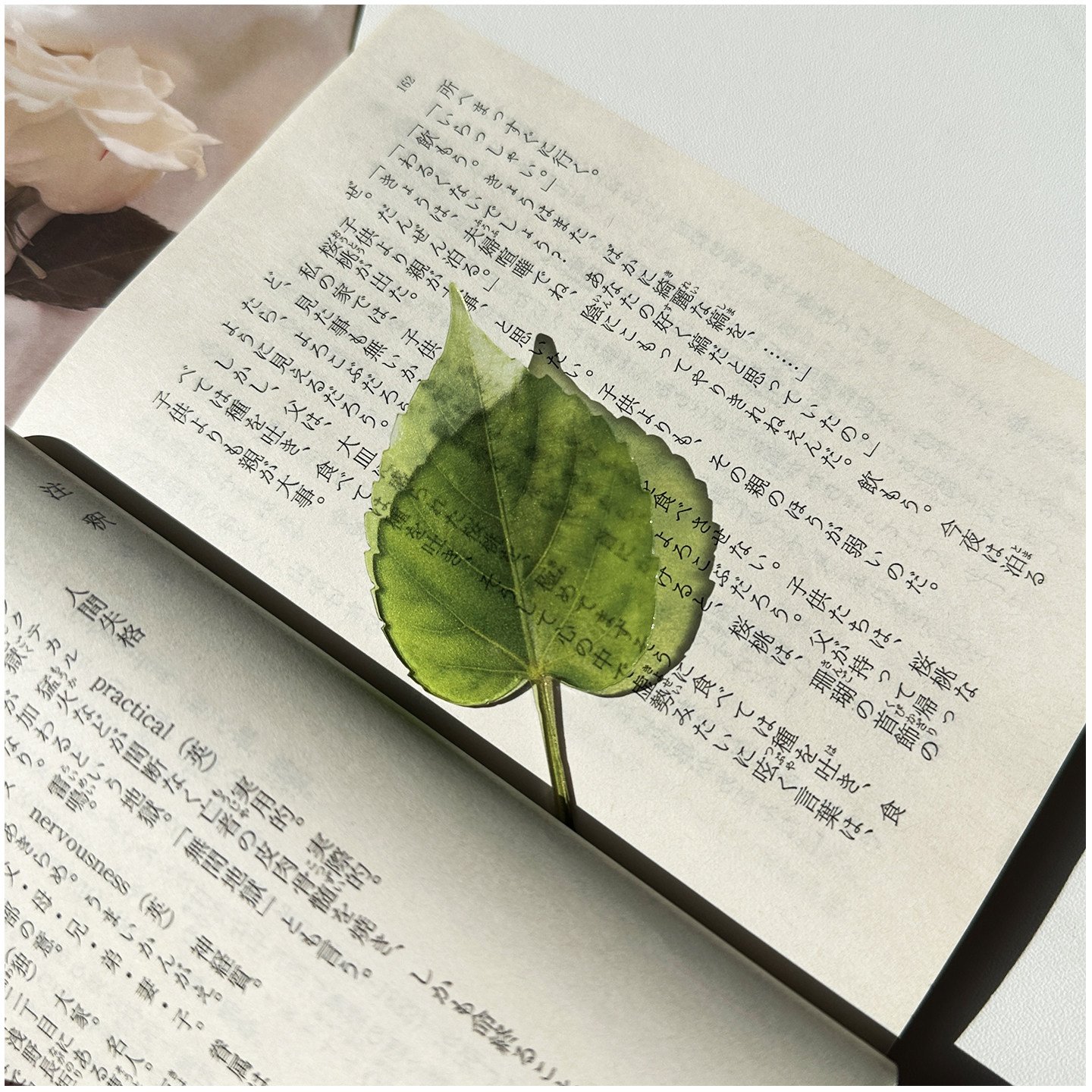 ins原创复古文艺绿色叶子书签树叶亚克力高颜值透明精致可爱透卡,淘宝优惠券,粉丝福利购,淘宝优惠卷