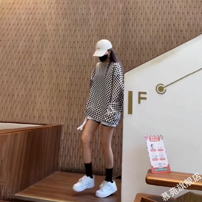 慵懒风中长款时尚无帽2021秋冬卫衣 慕苑卫衣/绒衫