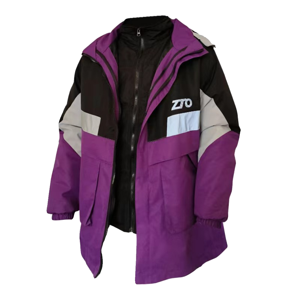 中通快运冲锋衣秋冬加厚款三合一工作服物流员工外套定制印字logo,淘宝优惠券,粉丝福利购,淘宝优惠卷