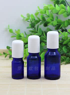 ml100ml不锈钢滚珠瓶蓝色玻璃走