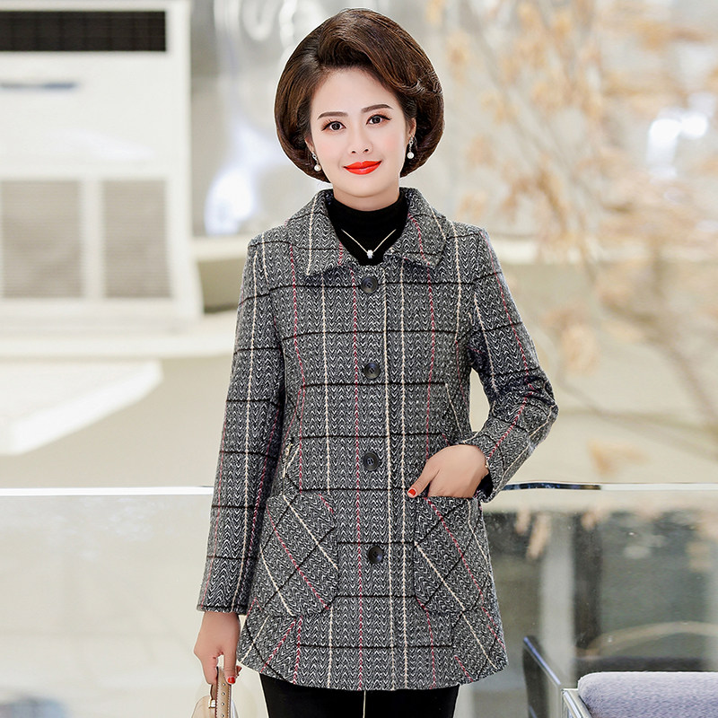 中年人春秋外套中老年女装50小西服 神仙太太中老年女装