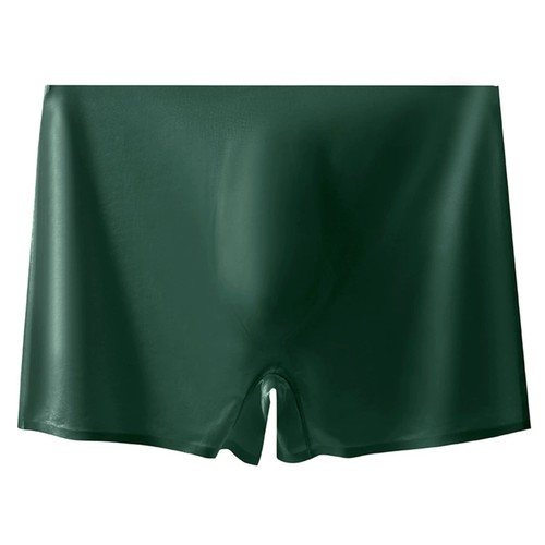 光绸丝滑 单层冰丝男内裤平角内裤四角超薄款透气无痕男透气裤衩 - 图3