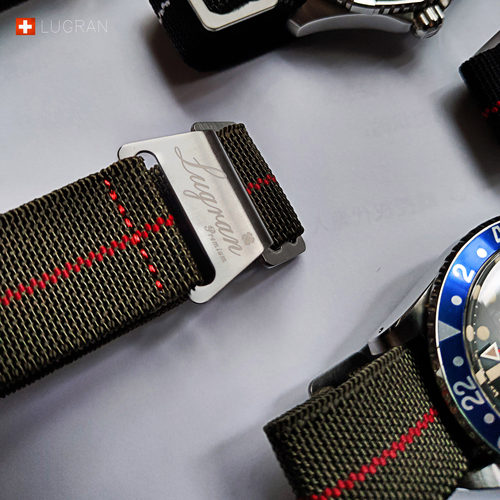 进化版Lugran弹性尼龙NATO降落伞表带20/21/22mm潜水复古细手柔软 - 图0