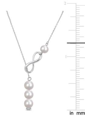 Amour JMS009630项链Sterling Silver白色8 Mm Cultured